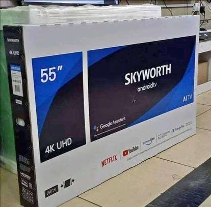55 Skyworth smart UHD 4K Frameless +Free TV Guard image 1