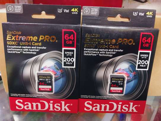 SanDisk Extreme PRO 64GB SDXC UHS-I Card 200 MBPs – SDSDXXU- image 1