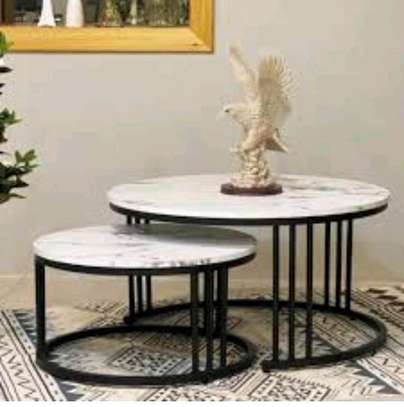 Pure Marble nesting Tables reinforced frame image 2