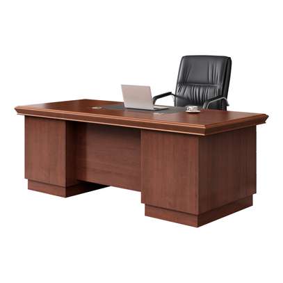 Office Desk; 1400mm Mahogany Office Desk image 2