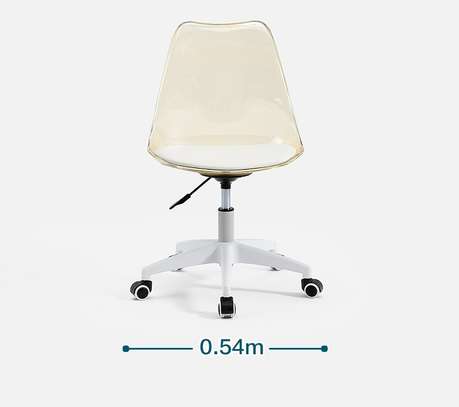 Acrylic Dining Chair –Colorful Transparent Swivel Seating image 4