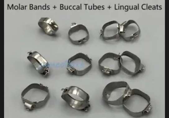 Stainless steel molar bands with buccal tube image 3