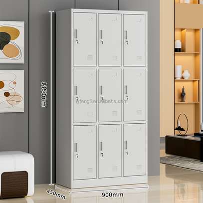 Office Cabinet; Stacked 9-Compartment Office Locker image 5