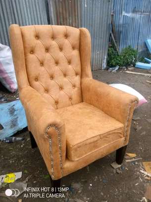 Tufted wingback arm chair image 1