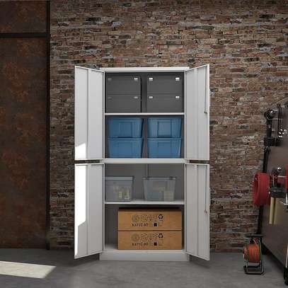 4-door Grey Steel Storage Cabinet image 1
