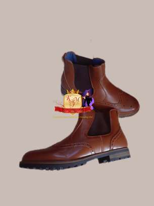 Dark Tan Chelsea Boots From UK image 2