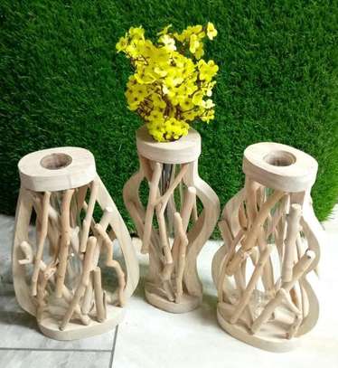 Wooden flower vases image 4
