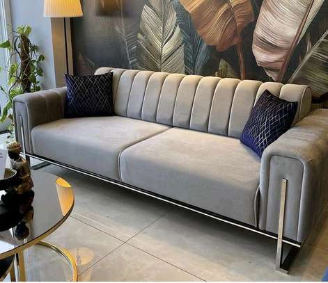 Upholstered three seater sofa set image 1