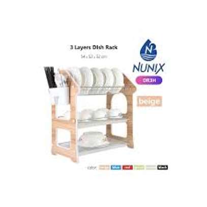 3 Tier Dish Rack/ 3 Layer Dish Rack/Stand-with drain board image 3