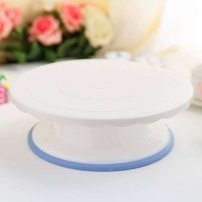 turntable Cake Stand Turntable Revolving Rotating Cake Decorating Stand image 5