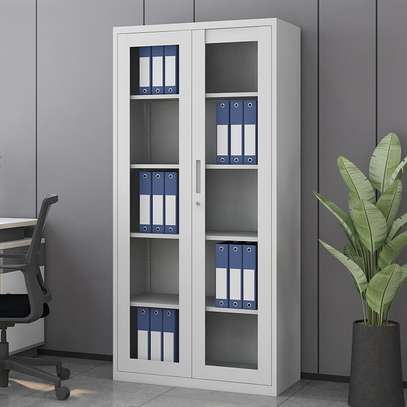 Office cabinet: 2-door Steel office filing cabinet image 1
