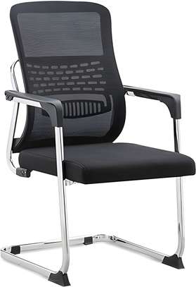 Office Chair: Mesh Office Visitor Chair, Black Frame image 1