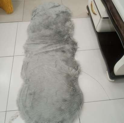 ash grey soft fluffy mats image 2