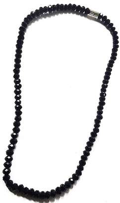 Womens Black Crystal Necklace and earrings image 4