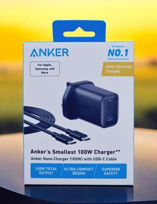 ANKER NANO 100W CHARGER WITH 6FT 5AMP USB_C TO C  CABLE image 1