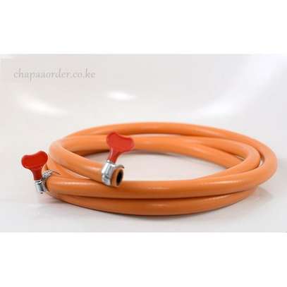 Generic 2M Gas Delivery Hose Pipe + Free Safety Clips image 1