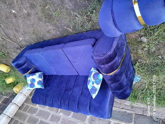 Affordable blue 3seater sofa set on sell image 1