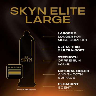 SKYN Elite Large Non-Latex Lubricated Condoms, 36 Pieces image 3