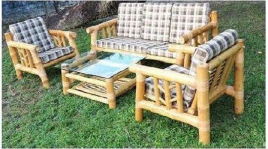 Bamboo Sofa & Coffee Table Set image 1
