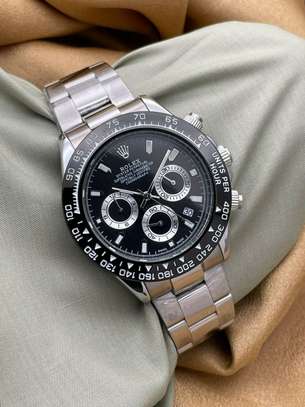 Rolex Daytona Oyester Black Silver Metal Men's Wrist Watch image 1