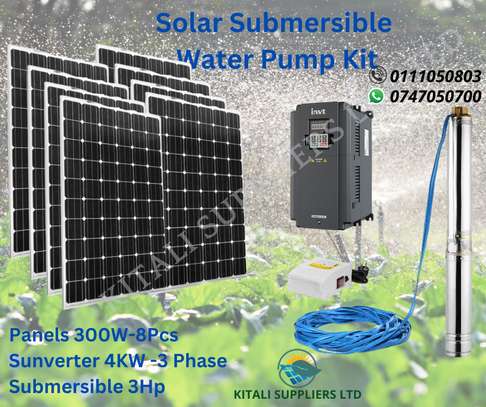 Solar submersible 3Hp water pump Kit image 1