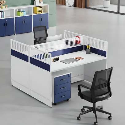 Office Desk: 2-Way MDF Office Workstation image 1