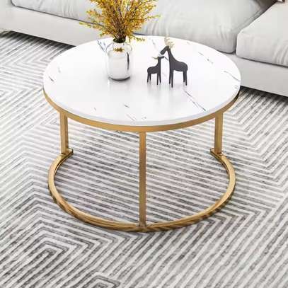 Round Nesting Coffee Table Set image 2