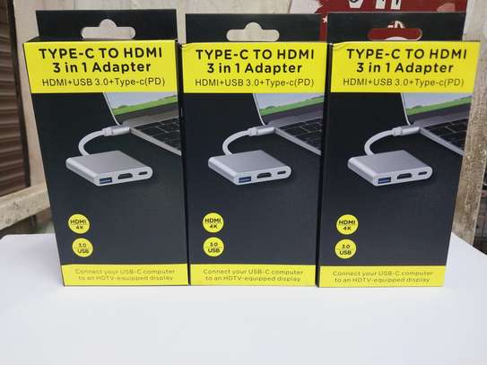 Type-c To Hdmi 3 In 1 Adapter Hdmi USB 3.0 image 1