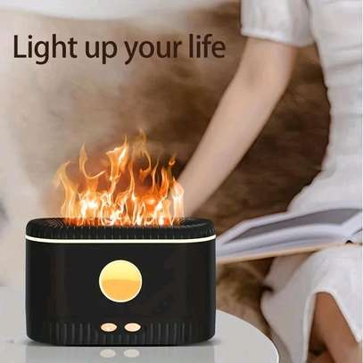 Ultrasonic Air Humidifier with Simulation Flame Lighting image 4