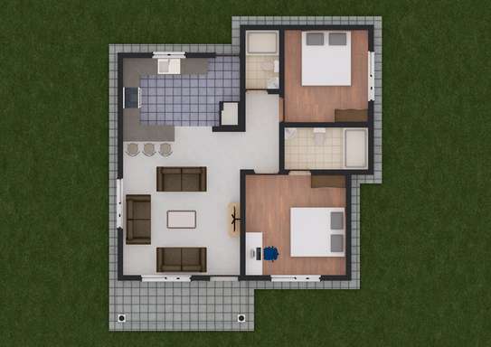 A Two Bedroom House Plan image 2