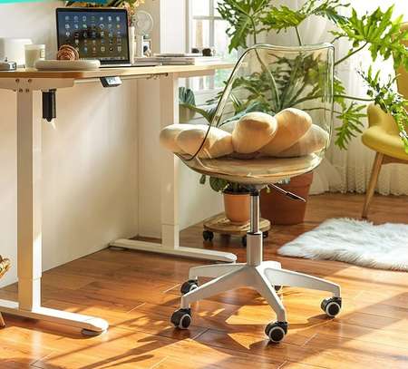 Acrylic Dining Chair –Colorful Transparent Swivel Seating image 1