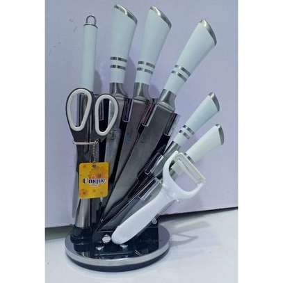 new arrival UNIQUE 9PCs Knife Set-Stainless Steel image 1