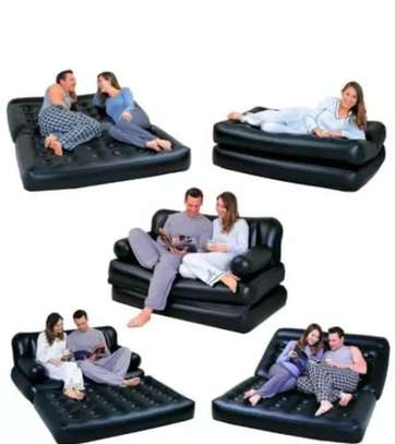 5 in 1 inflatable convertible sofa bed image 1