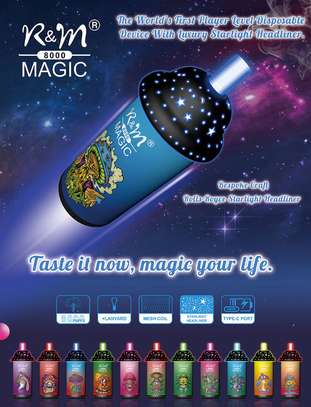 R & M Magic 8000 Puffs Rechargeable Vape – Watermelon Ice image 2