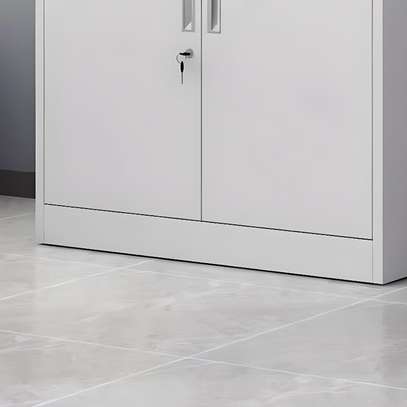Modern Sleek Half-Glass Steel Filing Cabinet image 4