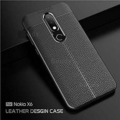 Auto Focus Leather Pattern Soft TPU Back Case Cover for Nokia 6.1 image 2