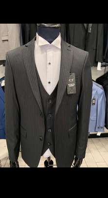 Black Stripped Designer Suit image 1