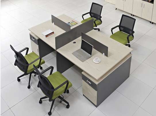Workstation: Modern 4-Way Office Modular Work-Station image 5