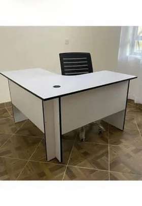 Modern L-Shaped office computer desk image 1