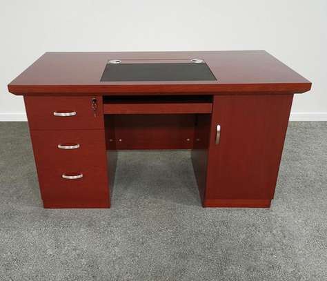 120cm Computer Writing Desk with Cabinet & Drawers image 4