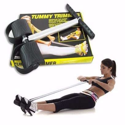 Tummy Trimmer Belly Slimming Leg Pedal Exerciser Pull Up Resistance Bands image 1