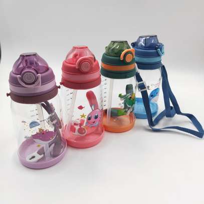 Baby Shark Themed Children Water Bottle with Straw image 5