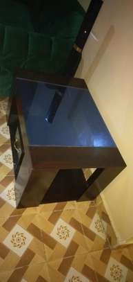 Dark Mahogany Coffee Table with a Glass top image 3