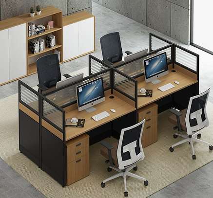 4 Way Modular Mdf Office Desk Configuration image 4