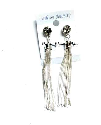 Silver Plated long earrings image 2