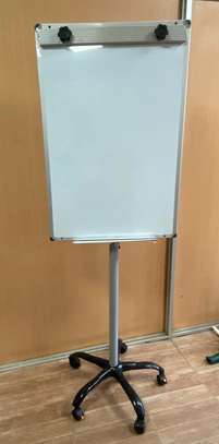 Flip chart stand with castor rolls image 1