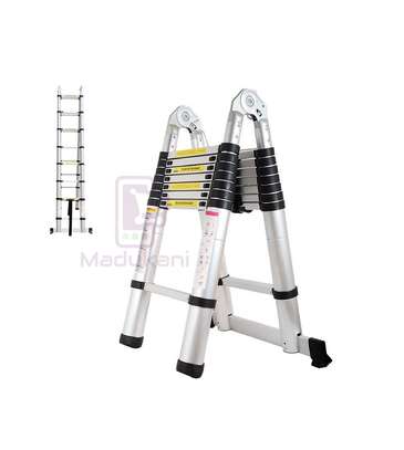 16 Steps 2.5m X 2.5m Double Telescopic Aluminium Ladder image 5