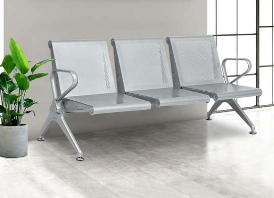 Office Bench: Non Padded Reception Waiting Bench image 1