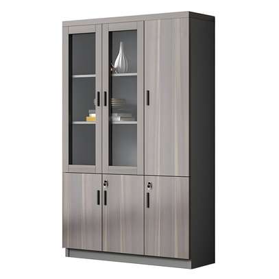 3-Door wooden executive office cabinet image 2