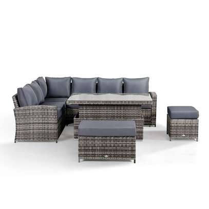 Outdoor Rattan L-Shaped Sofa for Patio and Garden Comfort image 5